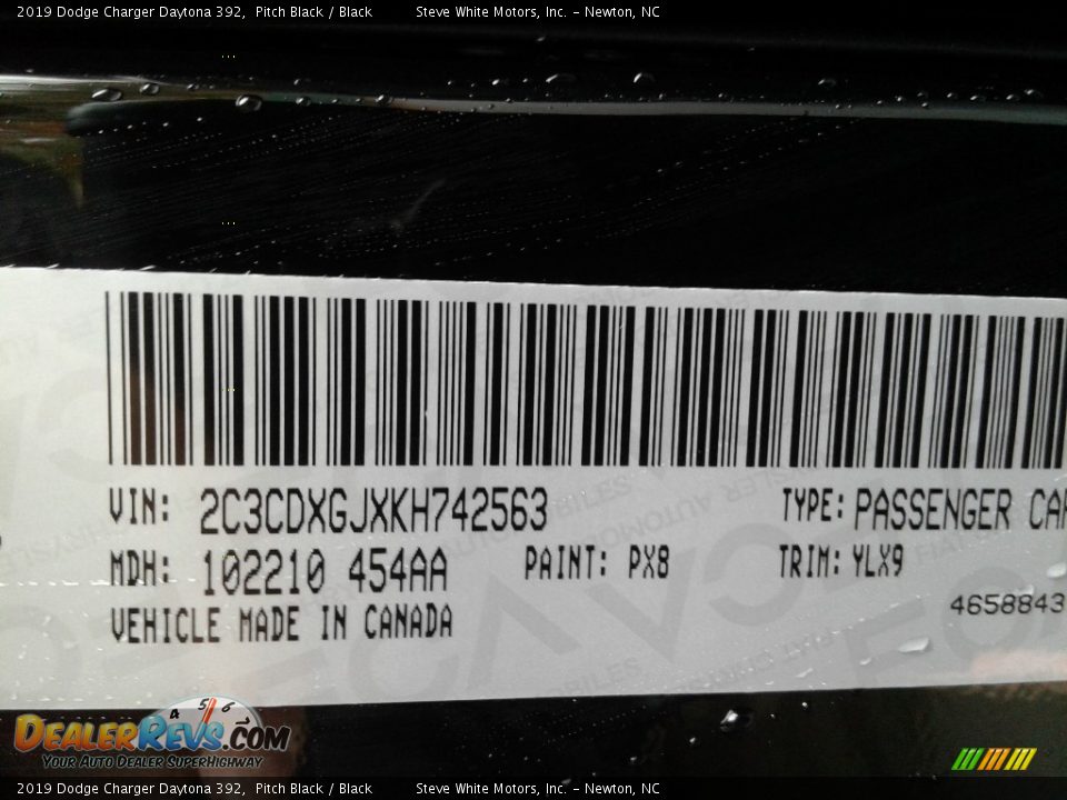 2019 Dodge Charger Daytona 392 Pitch Black / Black Photo #35