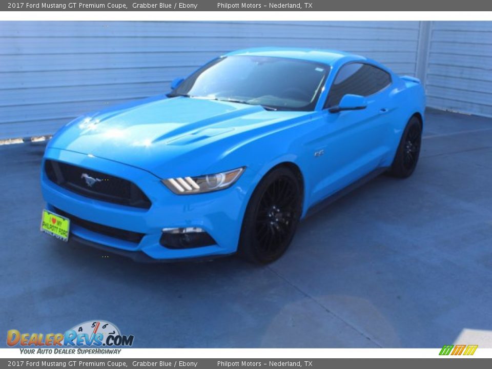 2017 Ford Mustang GT Premium Coupe Grabber Blue / Ebony Photo #4