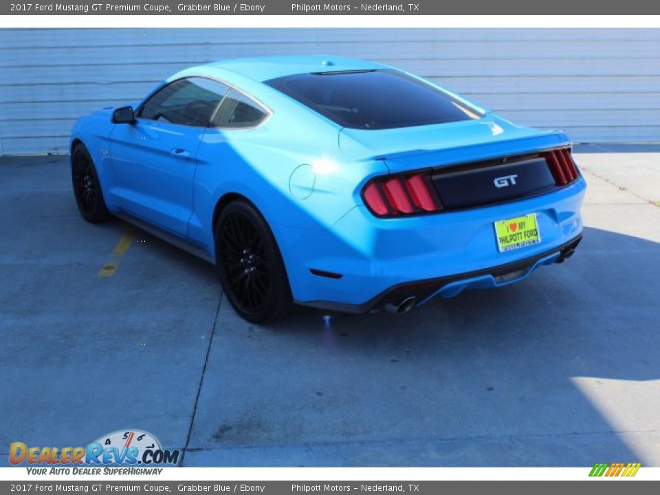 2017 Ford Mustang GT Premium Coupe Grabber Blue / Ebony Photo #7