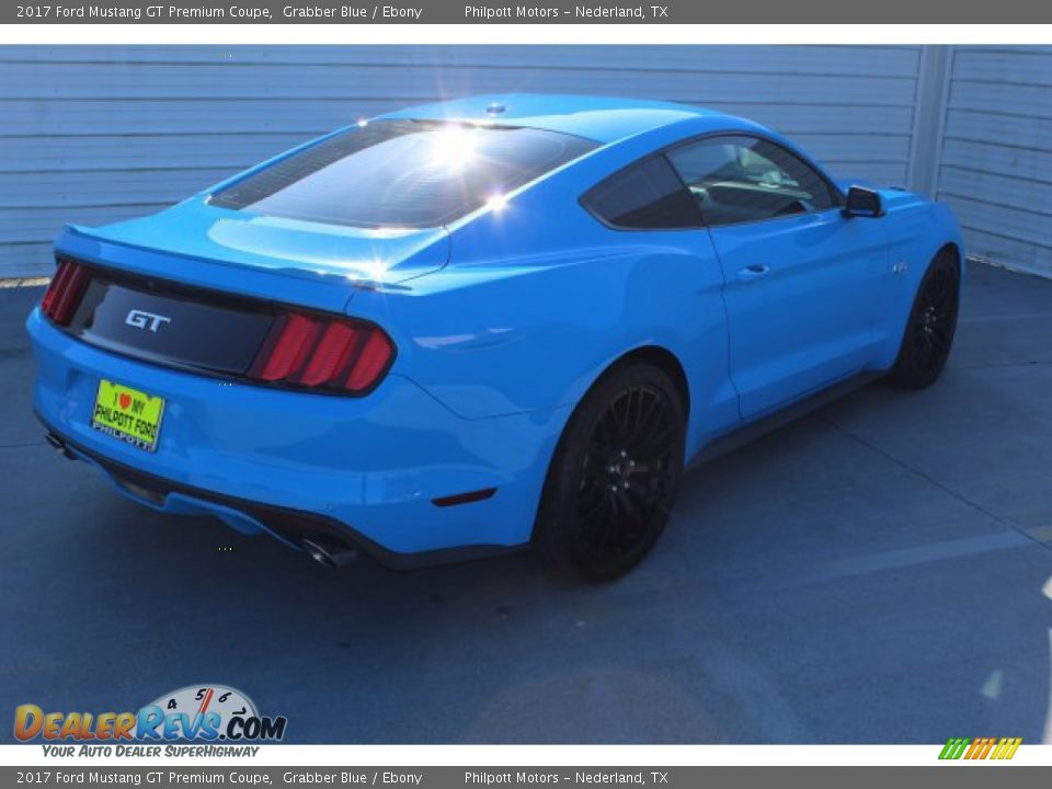 2017 Ford Mustang GT Premium Coupe Grabber Blue / Ebony Photo #9
