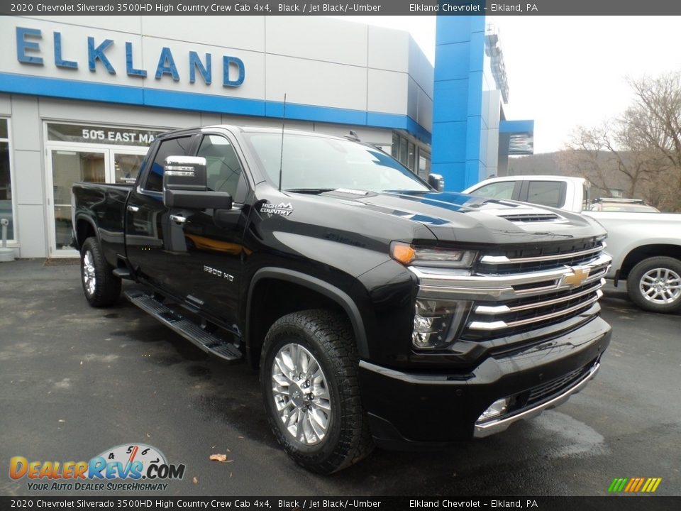 2020 Chevrolet Silverado 3500HD High Country Crew Cab 4x4 Black / Jet Black/­Umber Photo #3