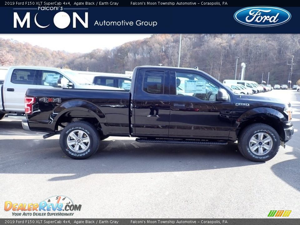 2019 Ford F150 XLT SuperCab 4x4 Agate Black / Earth Gray Photo #1