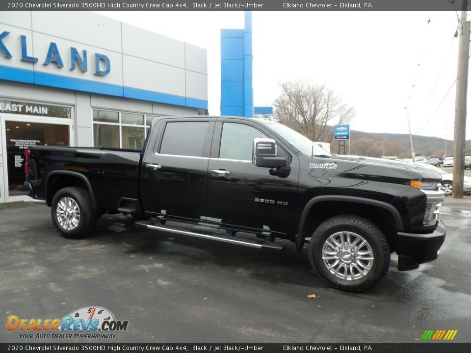2020 Chevrolet Silverado 3500HD High Country Crew Cab 4x4 Black / Jet Black/­Umber Photo #4