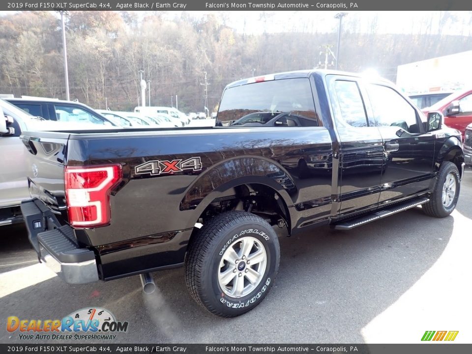 2019 Ford F150 XLT SuperCab 4x4 Agate Black / Earth Gray Photo #2