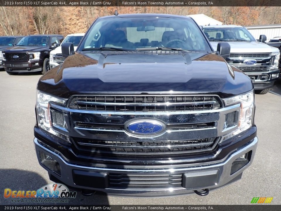 2019 Ford F150 XLT SuperCab 4x4 Agate Black / Earth Gray Photo #4
