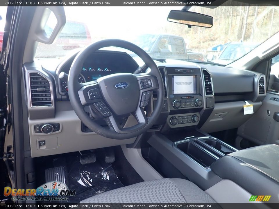 2019 Ford F150 XLT SuperCab 4x4 Agate Black / Earth Gray Photo #10