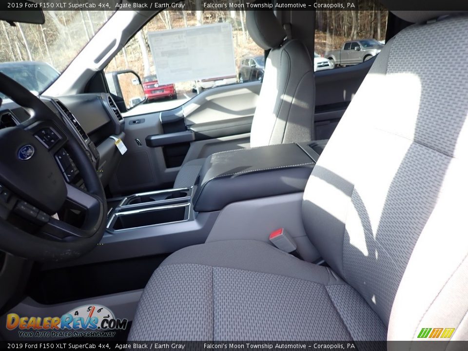 2019 Ford F150 XLT SuperCab 4x4 Agate Black / Earth Gray Photo #12