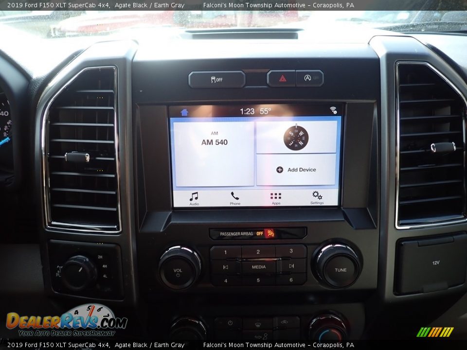 2019 Ford F150 XLT SuperCab 4x4 Agate Black / Earth Gray Photo #13