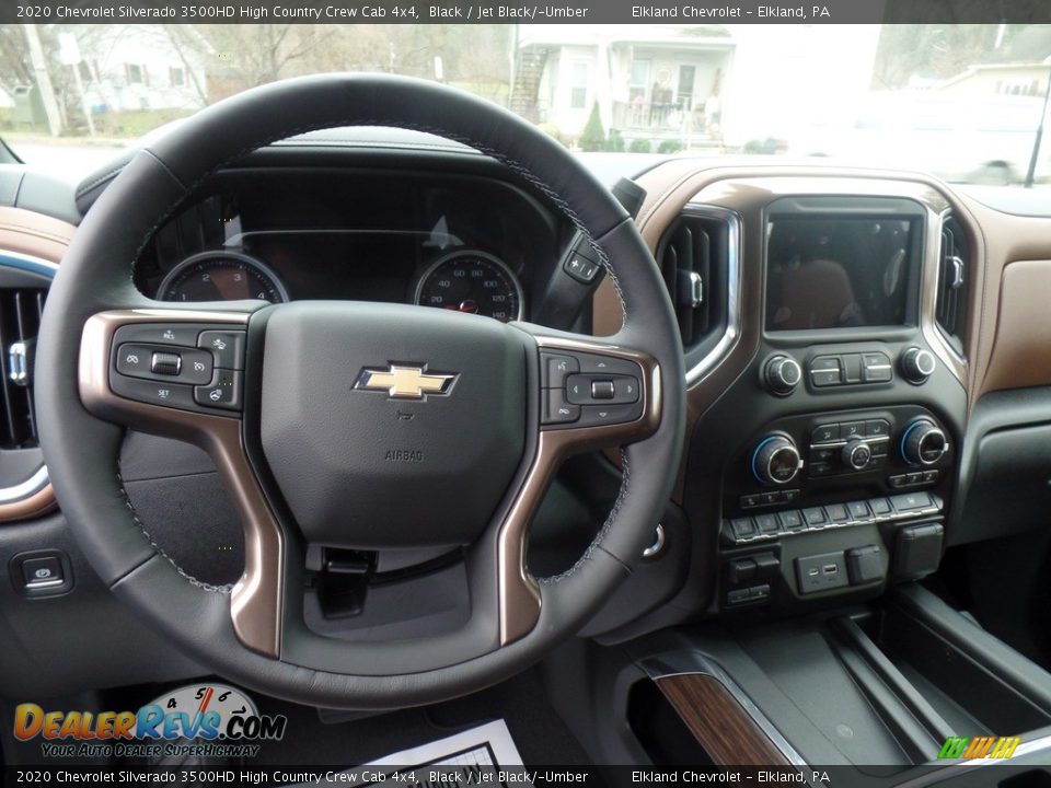2020 Chevrolet Silverado 3500HD High Country Crew Cab 4x4 Black / Jet Black/­Umber Photo #22