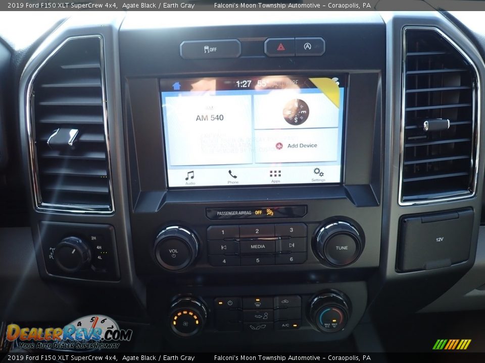 2019 Ford F150 XLT SuperCrew 4x4 Agate Black / Earth Gray Photo #13