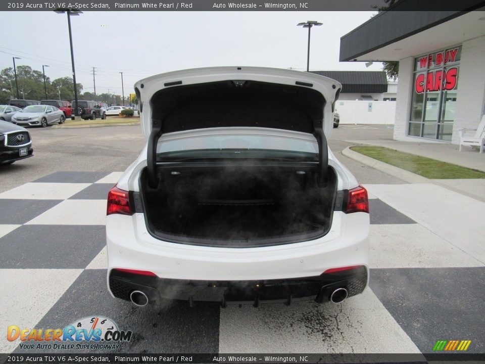 2019 Acura TLX V6 A-Spec Sedan Platinum White Pearl / Red Photo #5