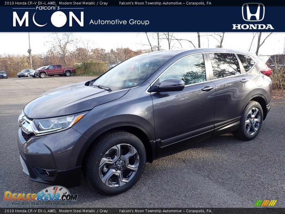 2019 Honda CR-V EX-L AWD Modern Steel Metallic / Gray Photo #1