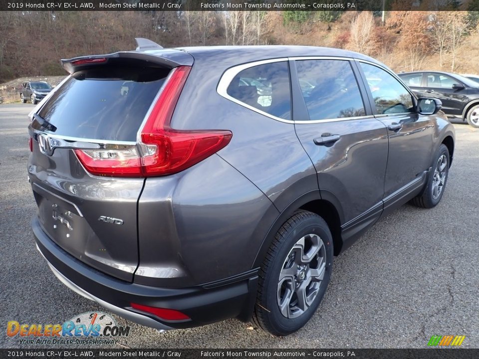 2019 Honda CR-V EX-L AWD Modern Steel Metallic / Gray Photo #4