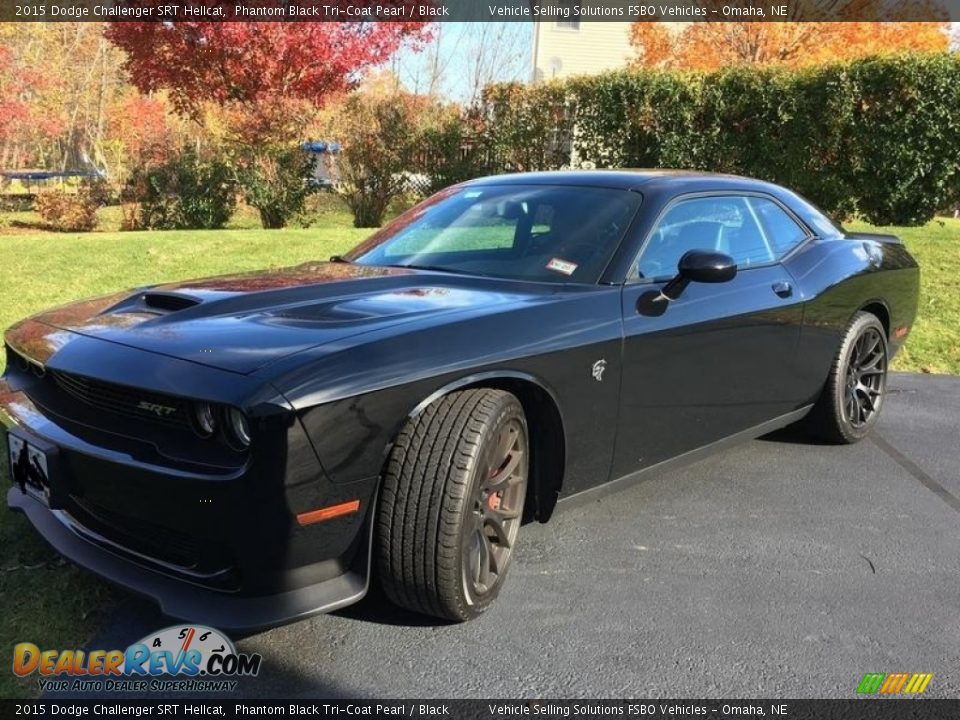 2015 Dodge Challenger SRT Hellcat Phantom Black Tri-Coat Pearl / Black Photo #7