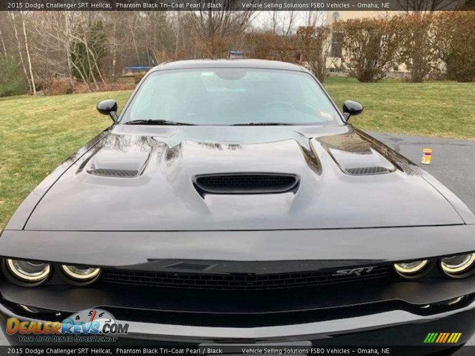 2015 Dodge Challenger SRT Hellcat Phantom Black Tri-Coat Pearl / Black Photo #10