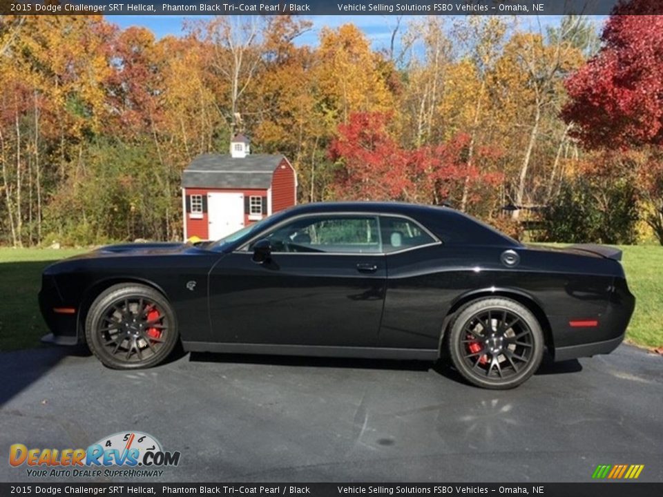 2015 Dodge Challenger SRT Hellcat Phantom Black Tri-Coat Pearl / Black Photo #17