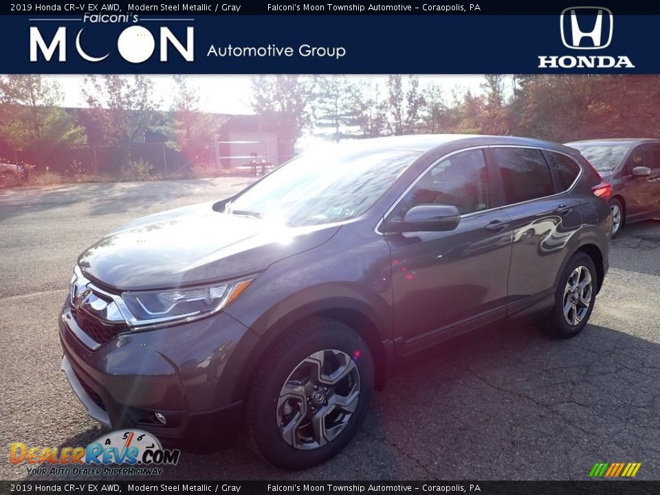 2019 Honda CR-V EX AWD Modern Steel Metallic / Gray Photo #1