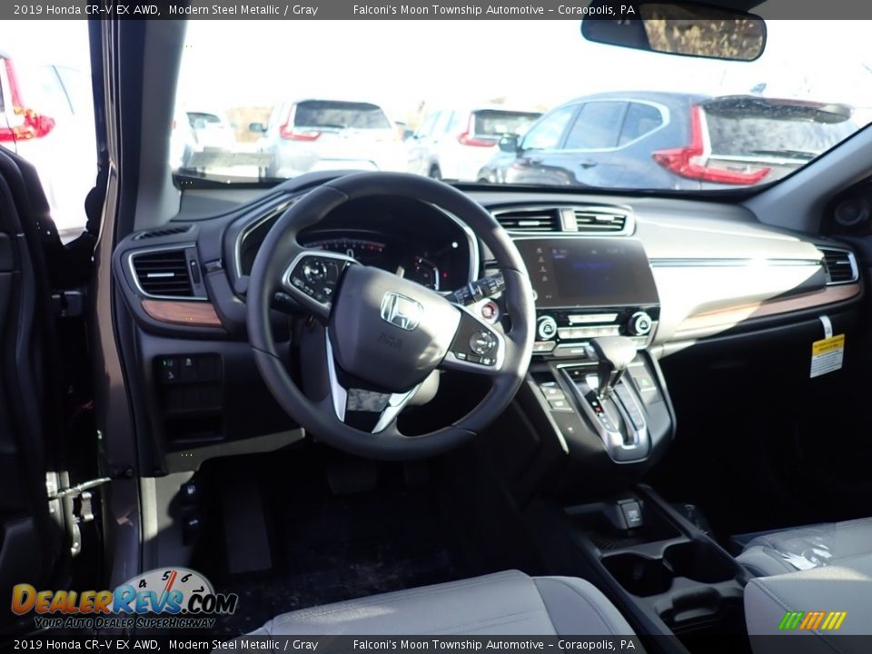 2019 Honda CR-V EX AWD Modern Steel Metallic / Gray Photo #10