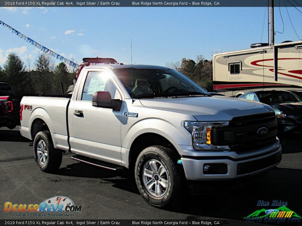 2019 Ford F150 XL Regular Cab 4x4 Ingot Silver / Earth Gray Photo #7