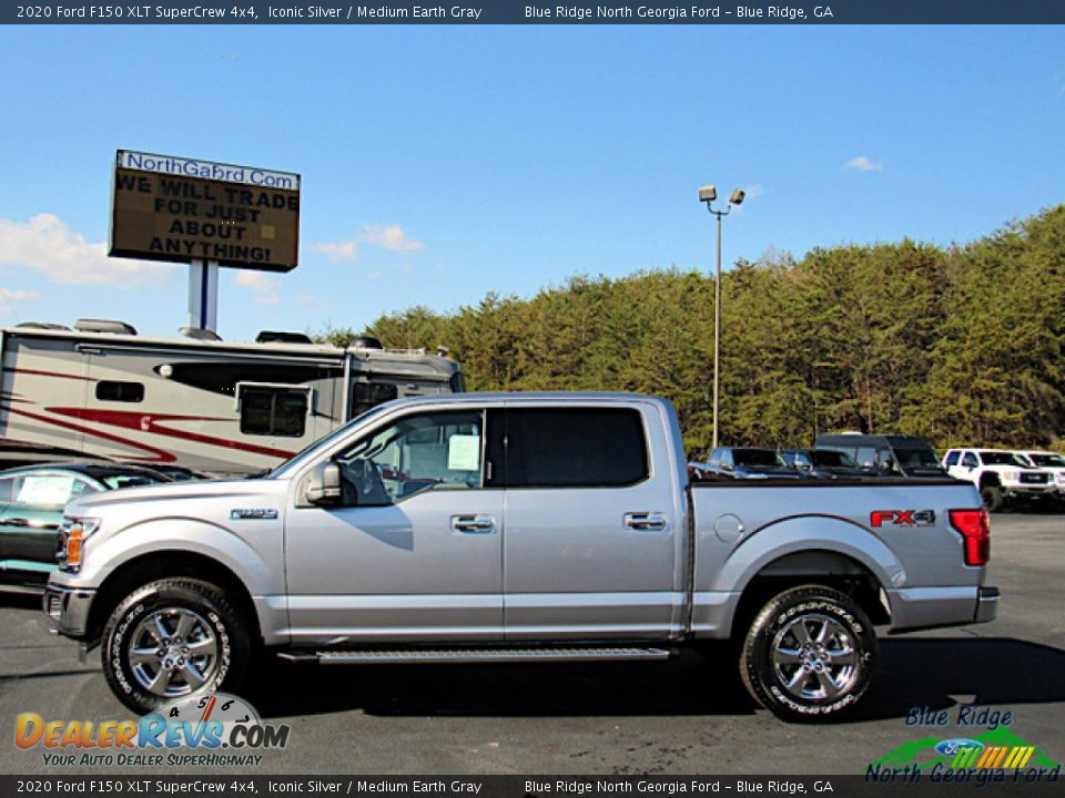 2020 Ford F150 XLT SuperCrew 4x4 Iconic Silver / Medium Earth Gray Photo #2