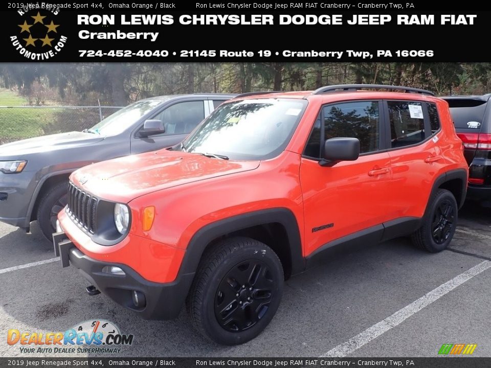 2019 Jeep Renegade Sport 4x4 Omaha Orange / Black Photo #1