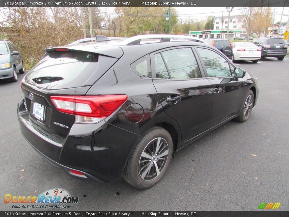 2019 Subaru Impreza 2.0i Premium 5-Door Crystal Black Silica / Ivory Photo #6