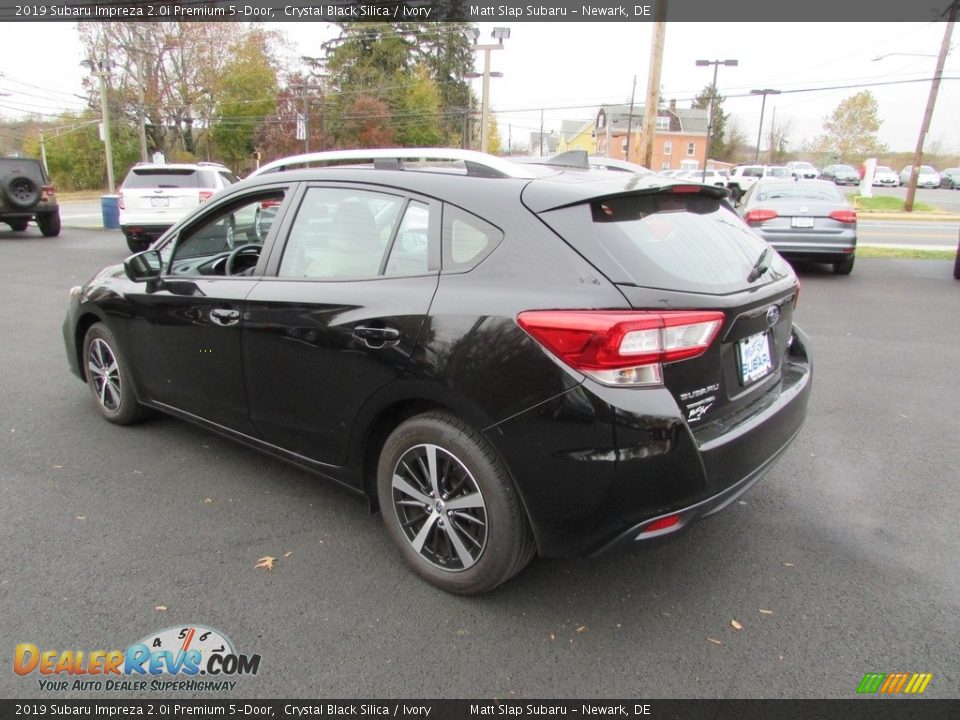 2019 Subaru Impreza 2.0i Premium 5-Door Crystal Black Silica / Ivory Photo #8