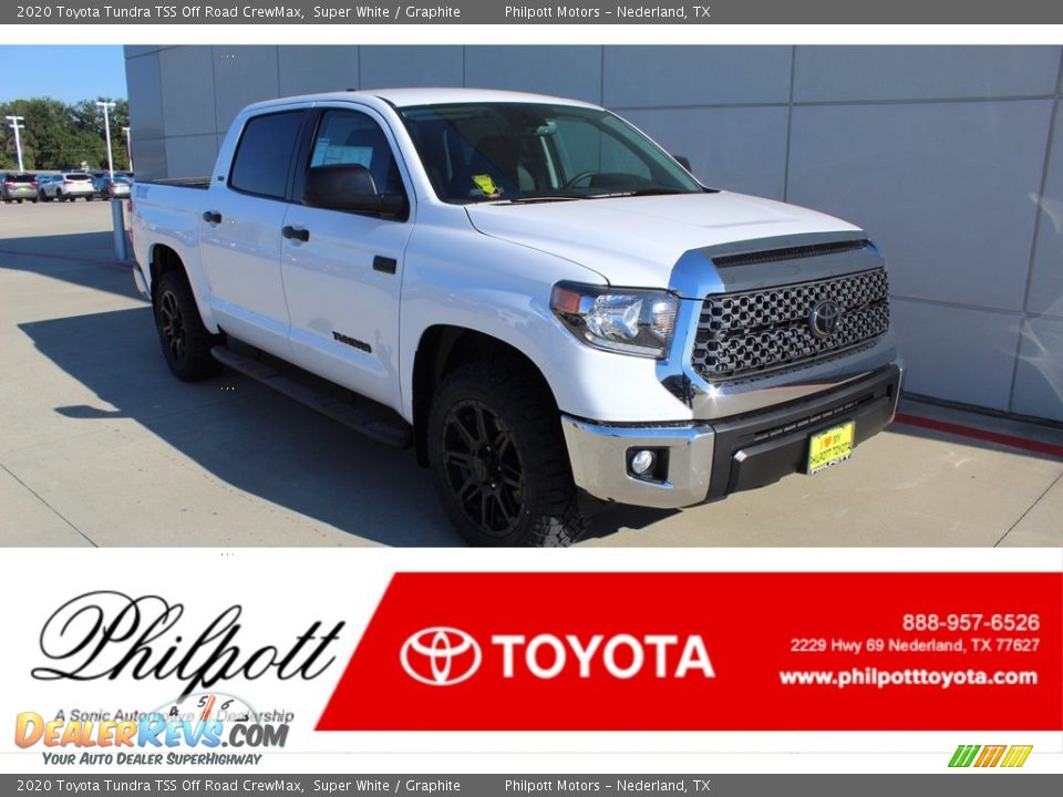 2020 Toyota Tundra TSS Off Road CrewMax Super White / Graphite Photo #1