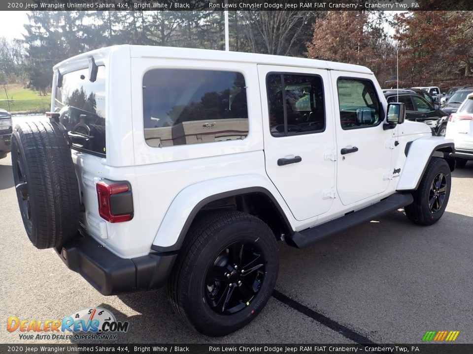 2020 Jeep Wrangler Unlimited Sahara 4x4 Bright White / Black Photo #5