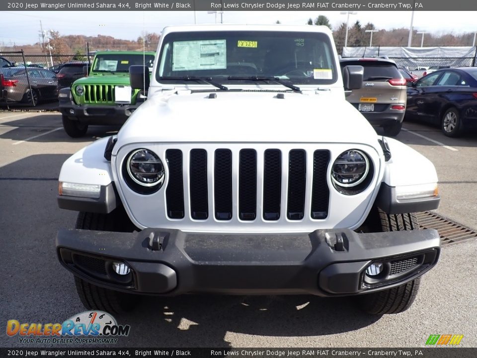 2020 Jeep Wrangler Unlimited Sahara 4x4 Bright White / Black Photo #8