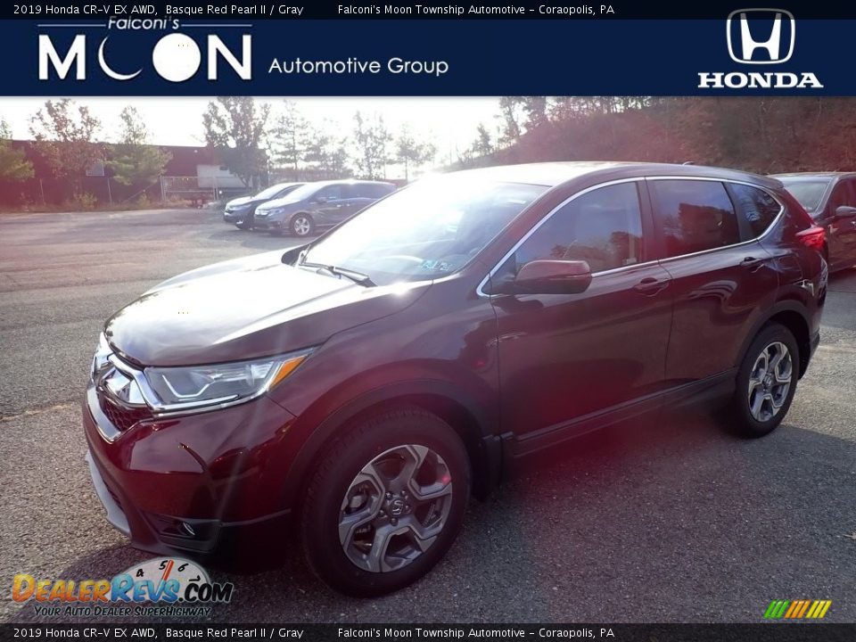 2019 Honda CR-V EX AWD Basque Red Pearl II / Gray Photo #1