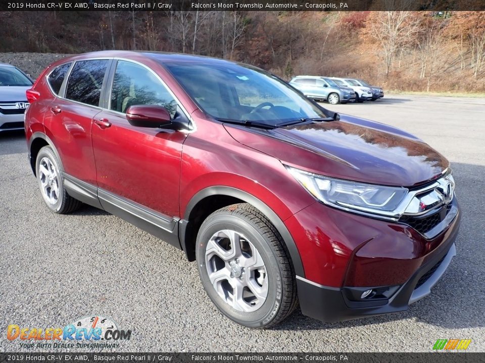 2019 Honda CR-V EX AWD Basque Red Pearl II / Gray Photo #5