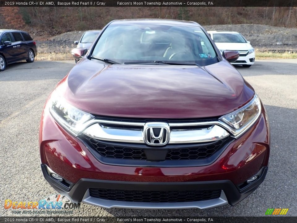 2019 Honda CR-V EX AWD Basque Red Pearl II / Gray Photo #6