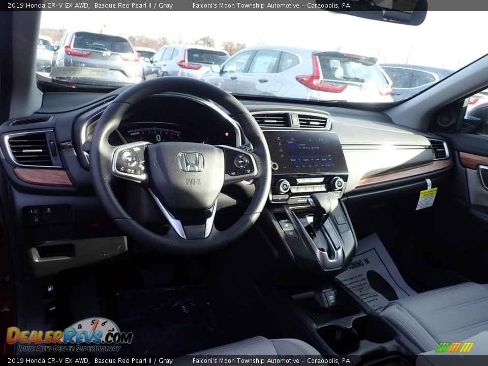 2019 Honda CR-V EX AWD Basque Red Pearl II / Gray Photo #10