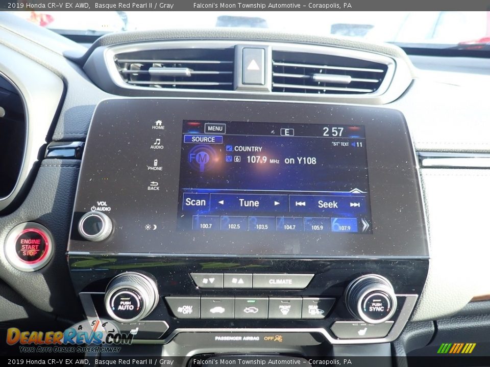 2019 Honda CR-V EX AWD Basque Red Pearl II / Gray Photo #14