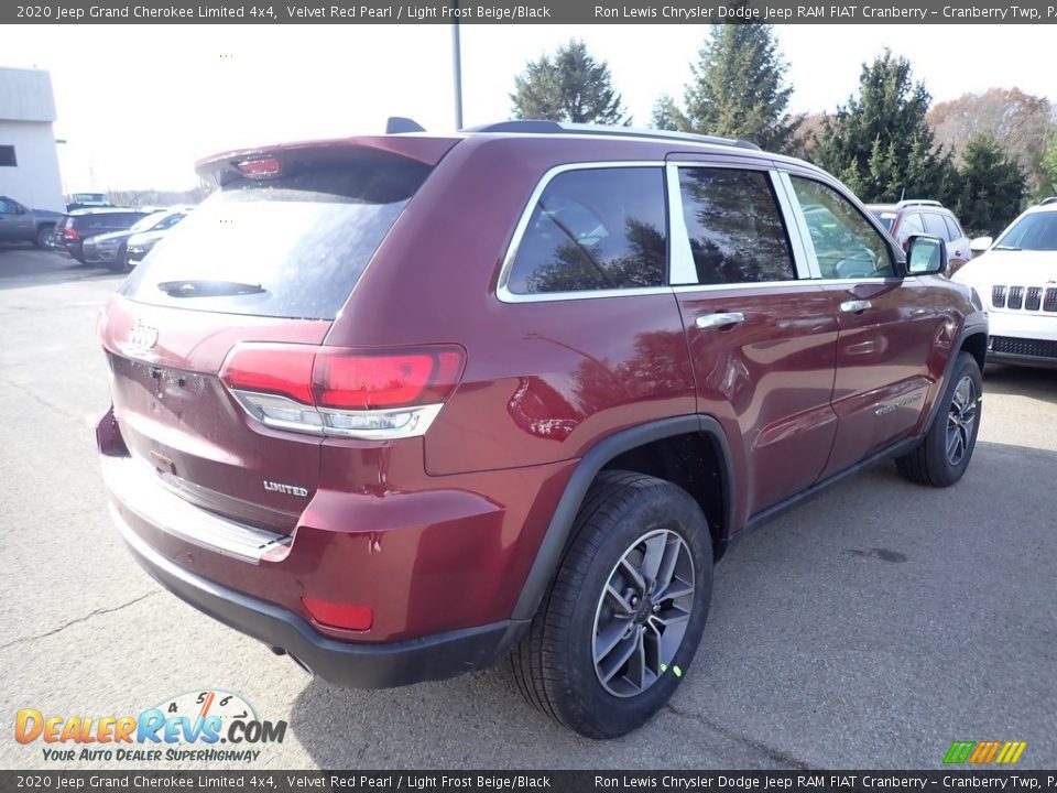 2020 Jeep Grand Cherokee Limited 4x4 Velvet Red Pearl / Light Frost Beige/Black Photo #5