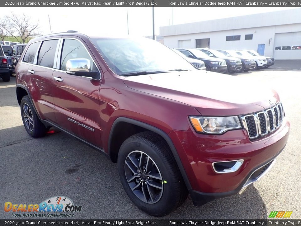 2020 Jeep Grand Cherokee Limited 4x4 Velvet Red Pearl / Light Frost Beige/Black Photo #7