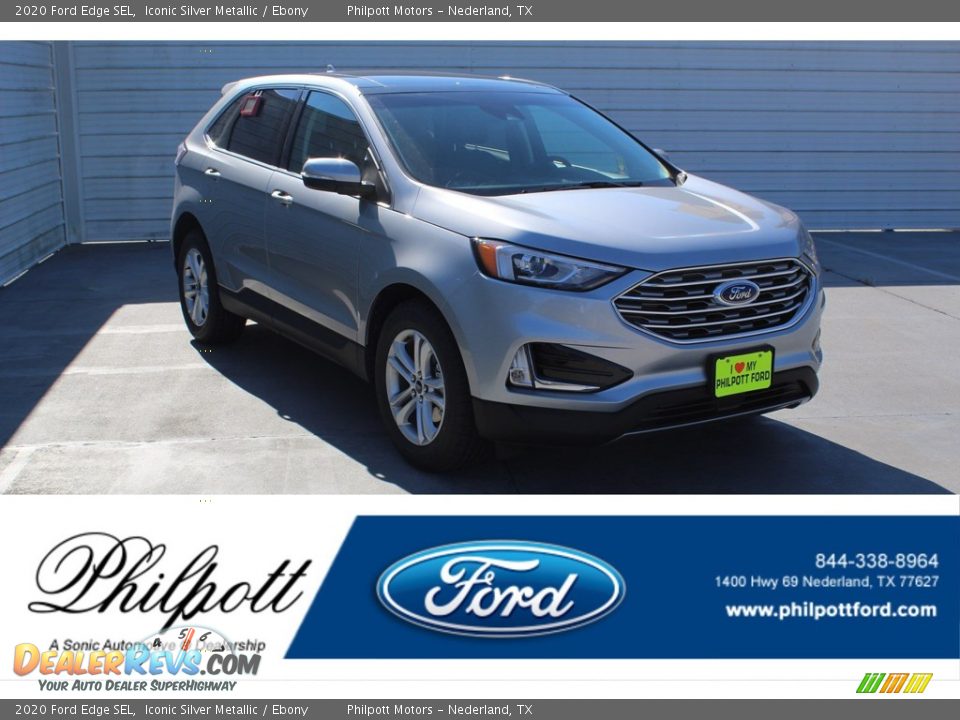 2020 Ford Edge SEL Iconic Silver Metallic / Ebony Photo #1