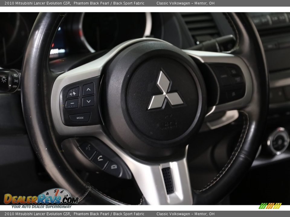 2010 Mitsubishi Lancer Evolution GSR Phantom Black Pearl / Black Sport Fabric Photo #7