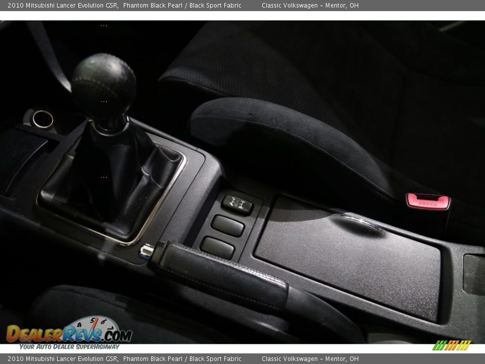 2010 Mitsubishi Lancer Evolution GSR Phantom Black Pearl / Black Sport Fabric Photo #12