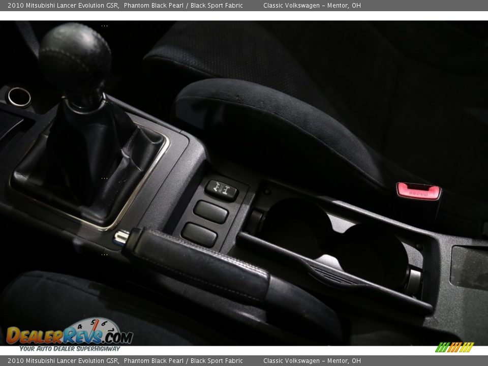 2010 Mitsubishi Lancer Evolution GSR Phantom Black Pearl / Black Sport Fabric Photo #13