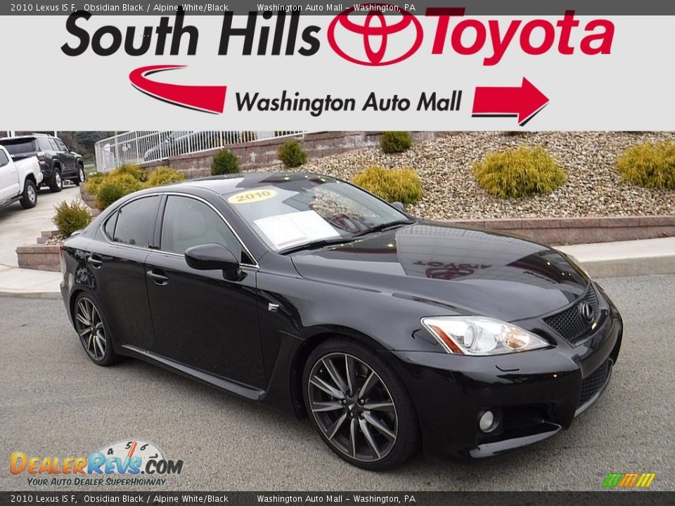 2010 Lexus IS F Obsidian Black / Alpine White/Black Photo #1