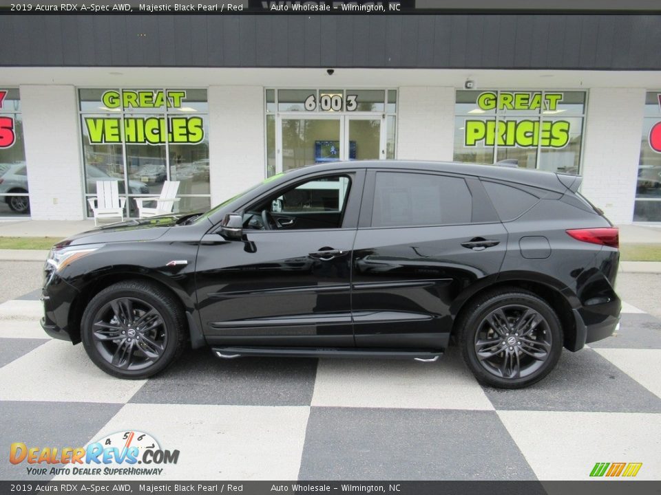 2019 Acura RDX A-Spec AWD Majestic Black Pearl / Red Photo #1