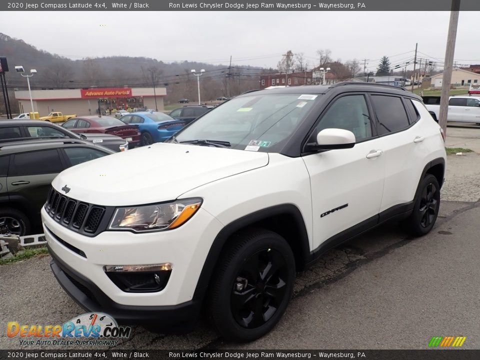 2020 Jeep Compass Latitude 4x4 White / Black Photo #1