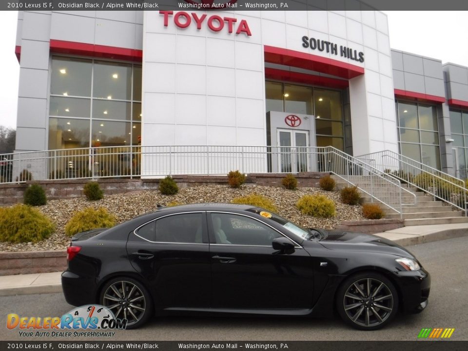 2010 Lexus IS F Obsidian Black / Alpine White/Black Photo #2
