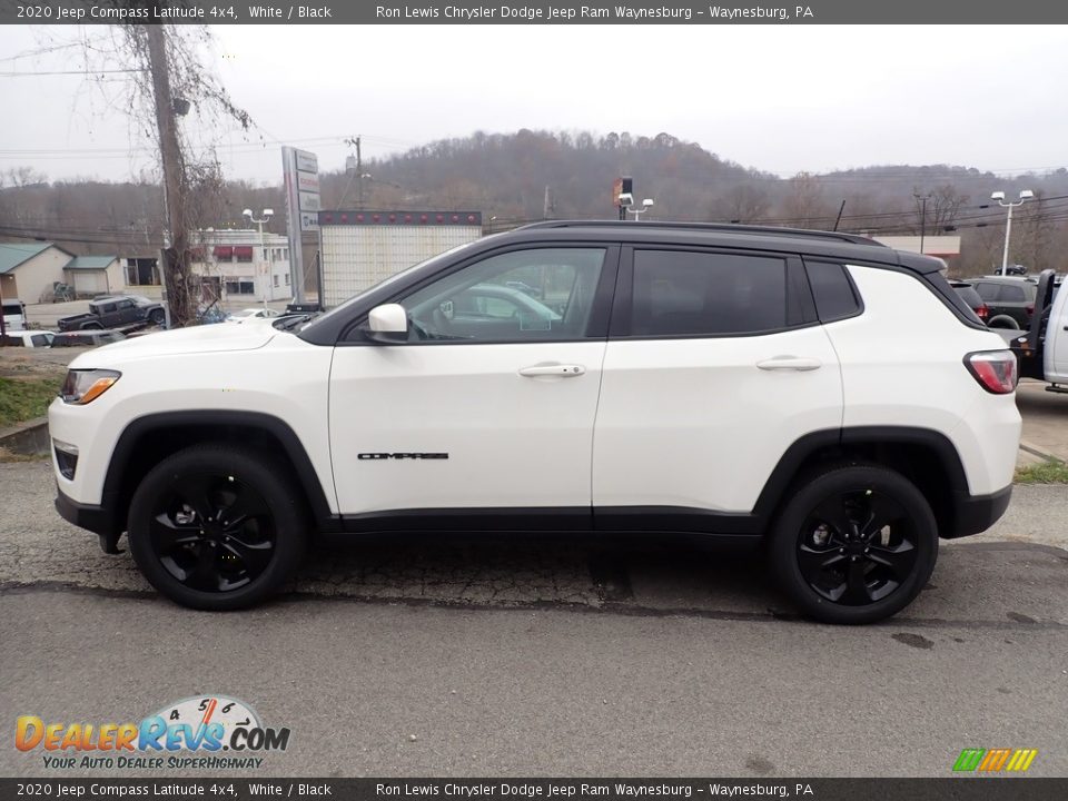 2020 Jeep Compass Latitude 4x4 White / Black Photo #2