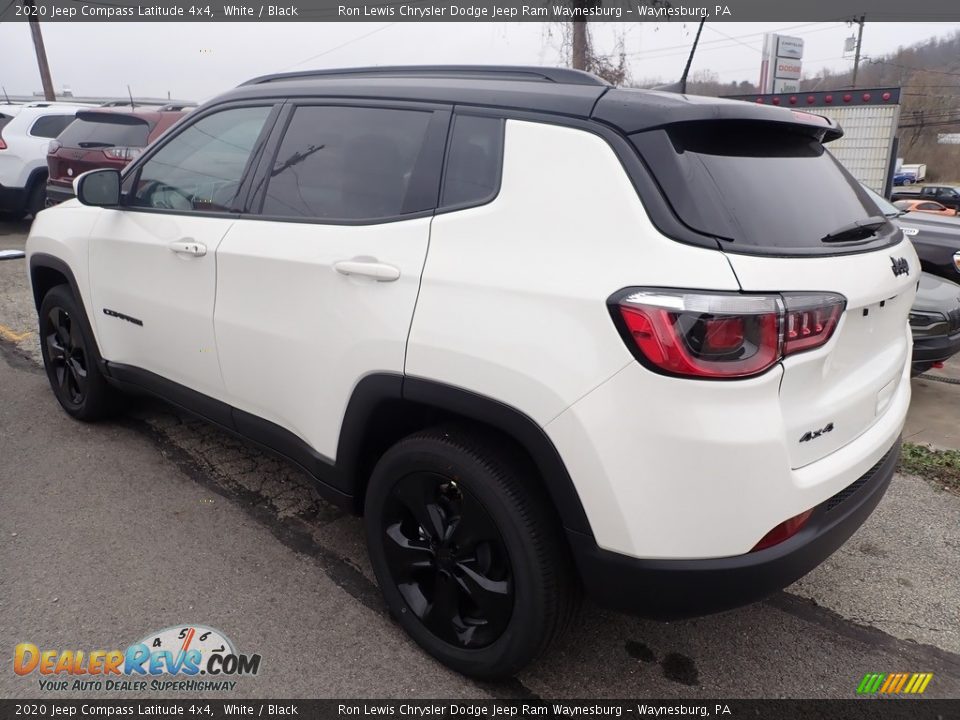 2020 Jeep Compass Latitude 4x4 White / Black Photo #3