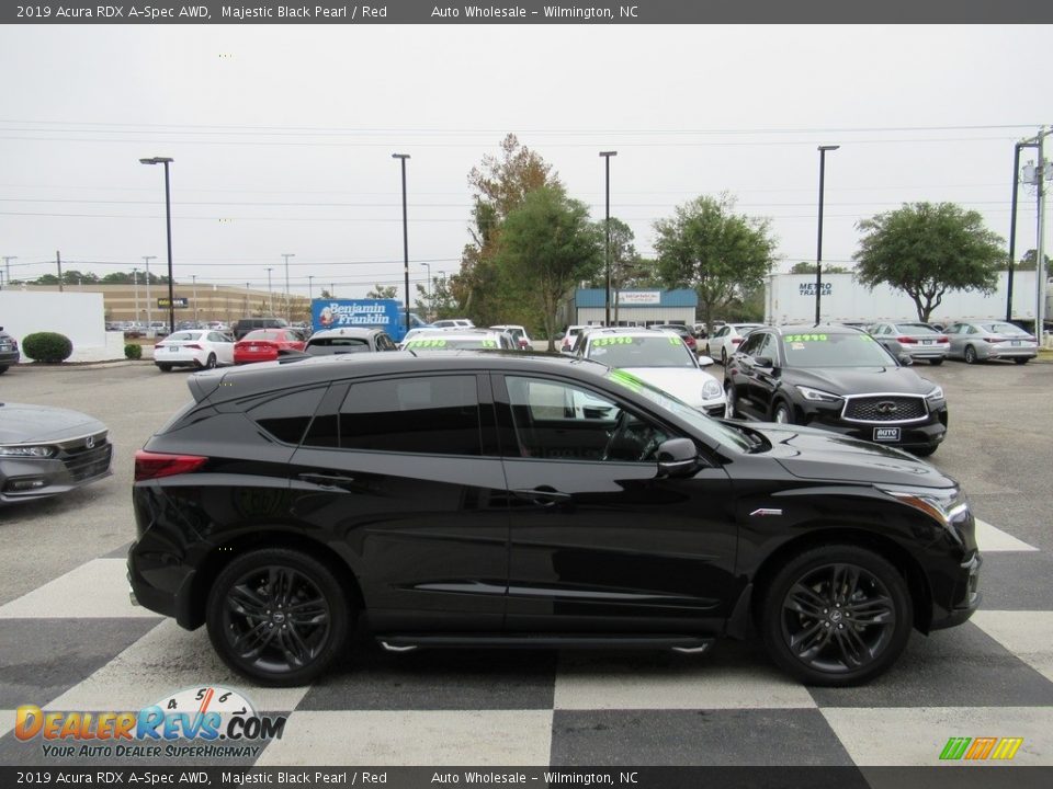 2019 Acura RDX A-Spec AWD Majestic Black Pearl / Red Photo #3