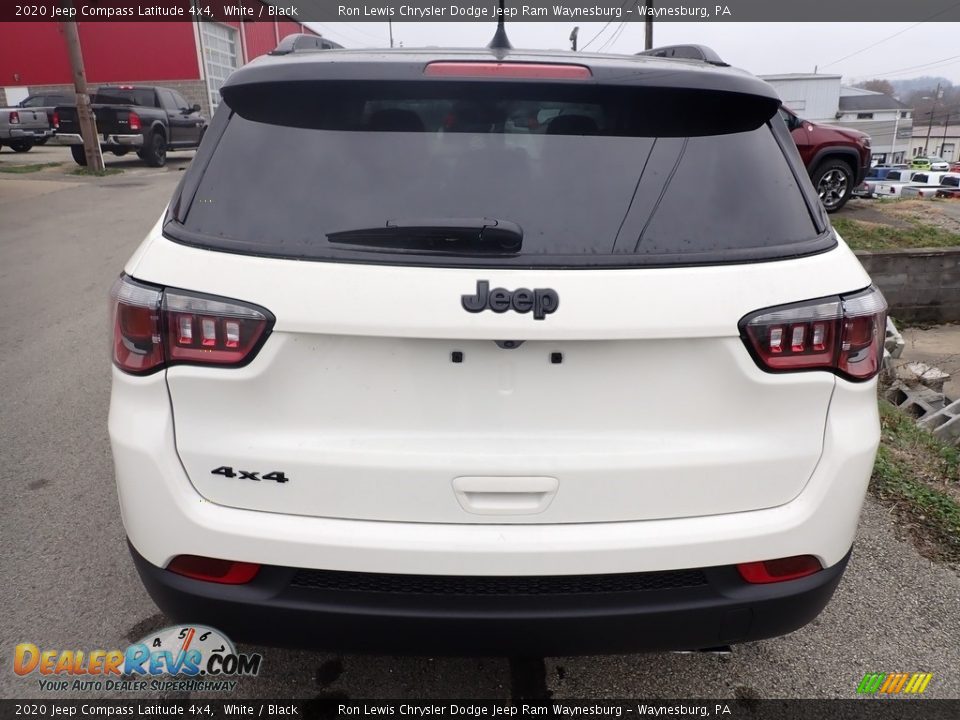 2020 Jeep Compass Latitude 4x4 White / Black Photo #4