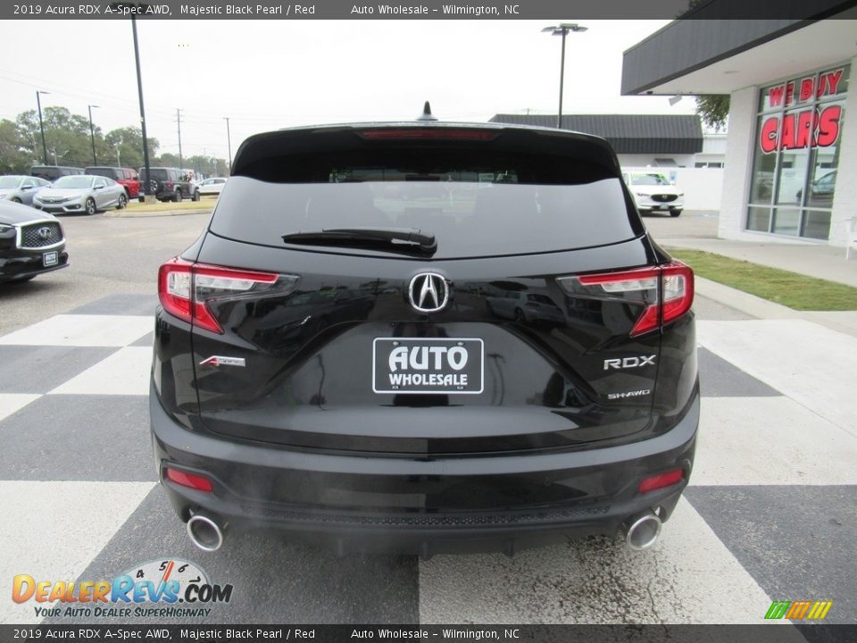 2019 Acura RDX A-Spec AWD Majestic Black Pearl / Red Photo #4